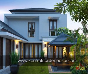 desain rumah 2 lantai 4 kamar tidur luas 150 m2 bali